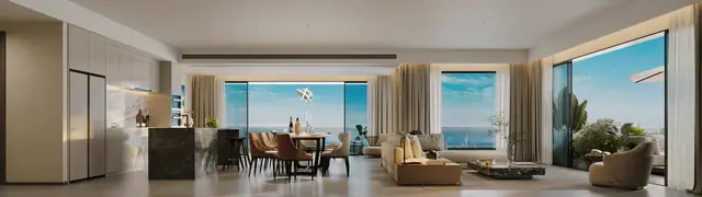 AYANA Heights Seaview Residences — Гостиная пентхауса (тип E1), Лаян, Пхукет