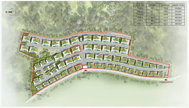 AYANA Heights Seaview Residences — Генплан комплекса, Лаян, Пхукет