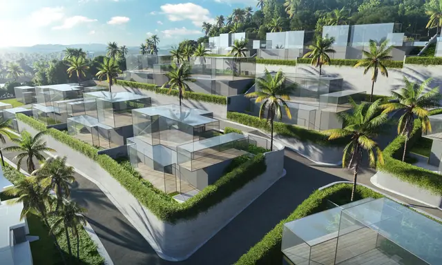 AYANA Soluna Villas — Озеленённая подпорная стена, Банг Тао и Лагуна, Пхукет