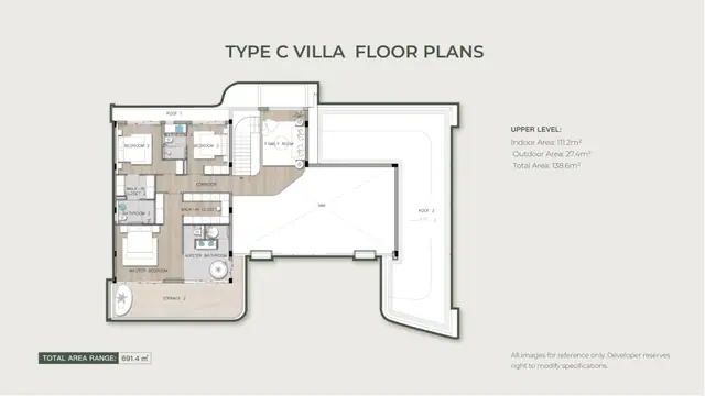 AYANA Soluna Villas — Тип C — 2-й этаж · 139 м², Банг Тао и Лагуна, Пхукет