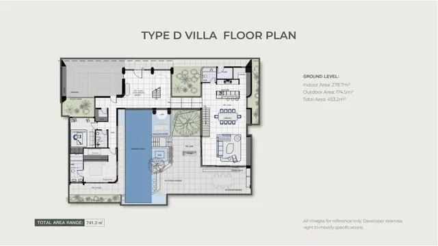 AYANA Soluna Villas — Тип D — 1-й этаж · 453 м², Банг Тао и Лагуна, Пхукет