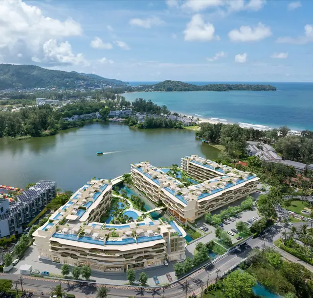 Bayside Laguna Beach Residences — Комплекс с высоты птичьего полёта, Банг Тао и Лагуна, Пхукет