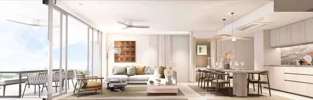 Bellaguna Lake Residences — Гостиная с кухней, Банг Тао и Лагуна, Пхукет