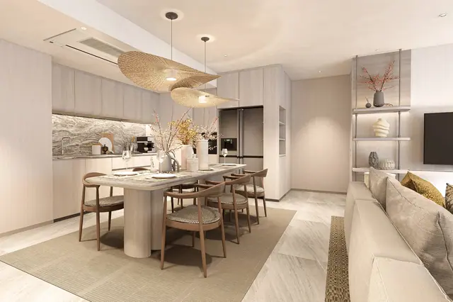 Bellaguna Lake Residences — Кухня-столовая с барной стойкой, Банг Тао и Лагуна, Пхукет