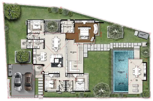 Botanica Chalong Bay — 4 спальни + сала, Чалонг, Пхукет