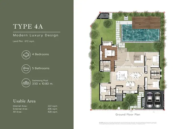 Botanica Forestique — Type 4A · 4 спальни · 428 м², Банг Тао и Лагуна, Пхукет