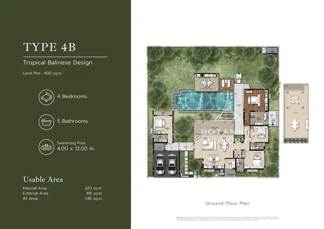 Botanica Forestique — Type 4B · 4 спальни · 536 м², Банг Тао и Лагуна, Пхукет