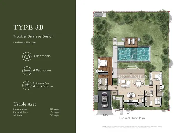Botanica Forestique — Type 3B · 3 спальни · 318 м², Банг Тао и Лагуна, Пхукет