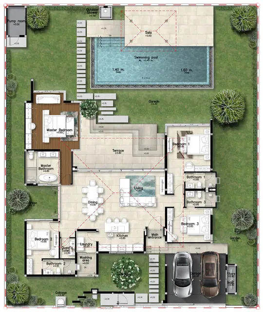 Botanica Grand Avenue — Modern Elegant, Grand Forest · Тип GF · 4 спальни, Лаян, Пхукет