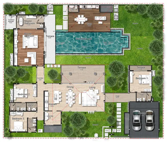 Botanica Grand Avenue — Grand Signature · Тип SA · 4 спальни, Лаян, Пхукет