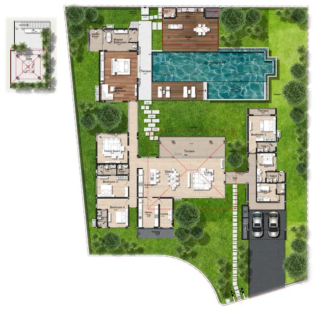 Botanica Grand Avenue — Grand Signature · Тип SC · 5 спален, Лаян, Пхукет