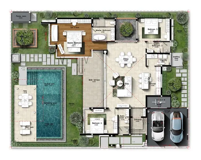 Botanica Green Boulevard — 4 спальни · 520 м², Банг Тао и Лагуна, Пхукет