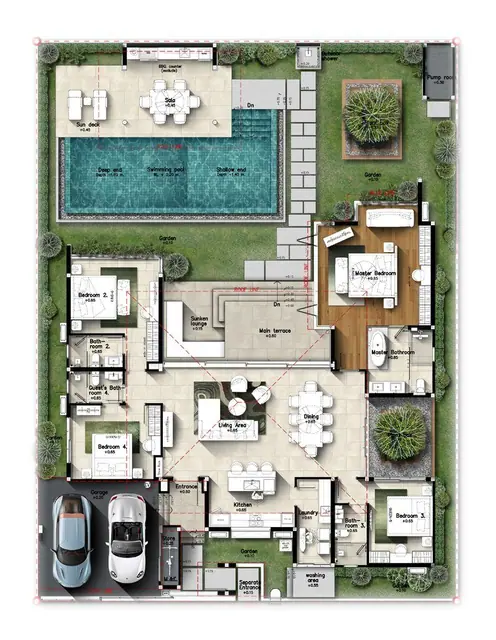 Botanica Green Boulevard — 4 спальни · 425 м², Банг Тао и Лагуна, Пхукет