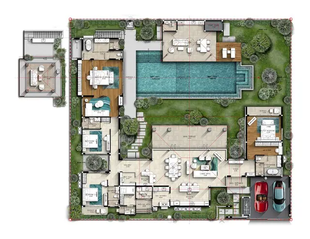 Botanica Green Boulevard — 4 спальни + комната прислуги · 700 м², Банг Тао и Лагуна, Пхукет