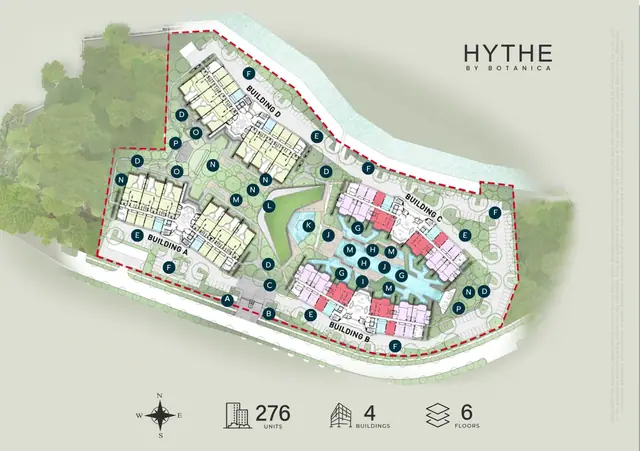 Botanica Hythe — Генплан HYTHE: 4 корпуса, 276 квартир, Лаян, Пхукет