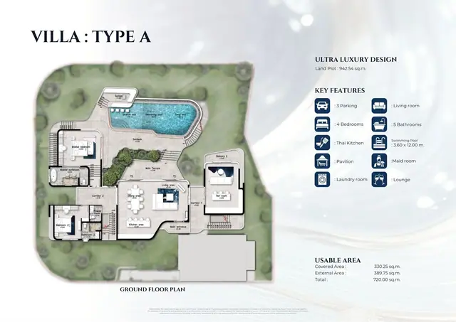 Botanica Ocean Valley — 4 спальни · 725 м² — первый этаж, Камала и Сурин, Пхукет