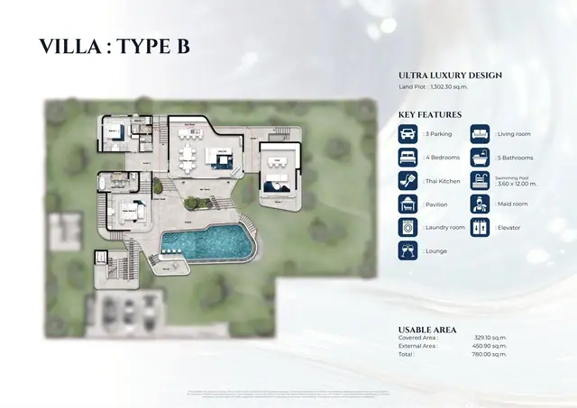 Botanica Ocean Valley — 4 спальни · 780 м² — первый этаж, Камала и Сурин, Пхукет