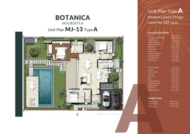 Botanica Majestia — 3 спальни · 381 м² (участок 537 м²), Ко Кео, Пхукет
