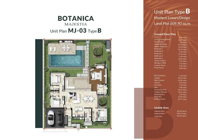 Botanica Majestia — 4 спальни · 430 м² (участок 610 м²), Ко Кео, Пхукет