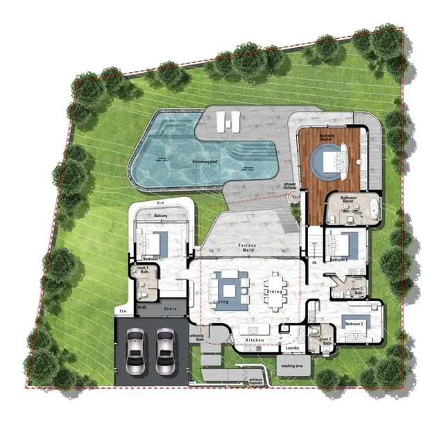 Botanica Sky Valley — 4 спальни · бассейн с сан-деком, гараж на 2 авто, Лаян, Пхукет