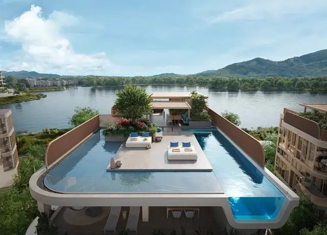 Oceanus Banyan Tree Beach Residences — Бассейн на крыше над лагуной, Банг Тао и Лагуна, Пхукет