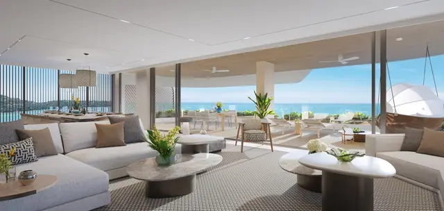 Oceanus Banyan Tree Beach Residences — Гостиная с выходом на террасу, Банг Тао и Лагуна, Пхукет