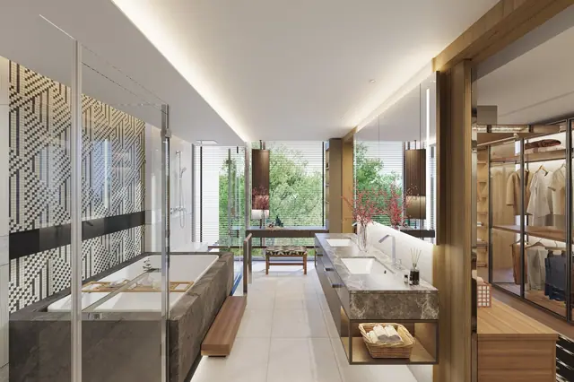 Oceanus Banyan Tree Beach Residences — Хозяйская ванная с гардеробной, Банг Тао и Лагуна, Пхукет