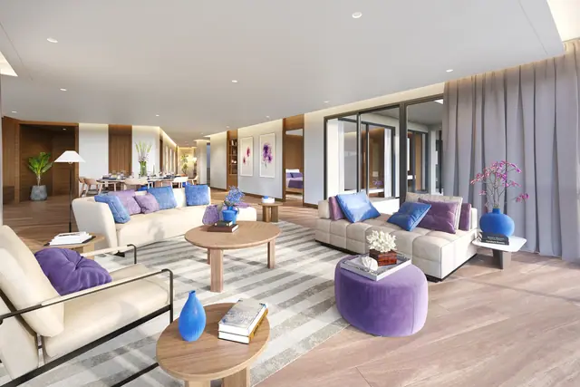 Sirena Banyan Tree Beach Residences — Пентхаус тип D: гостиная, Банг Тао и Лагуна, Пхукет