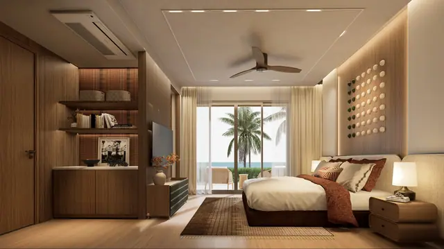Varuna Banyan Tree Beach Residences — Спальня с видом на море, Банг Тао и Лагуна, Пхукет