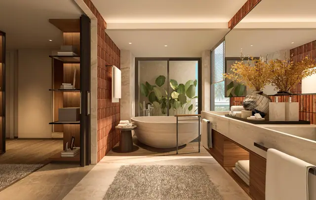 Varuna Banyan Tree Beach Residences — Ванная с отдельно стоящей ванной, Банг Тао и Лагуна, Пхукет