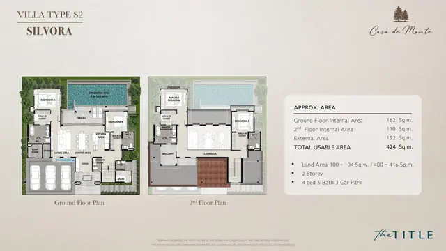 Casa de Monte — Тип S2 «Silvora» — 4 спальни, 2 этажа · 424 м² · участок 400–416 м² · 6 вилл, Ко Кео, Пхукет