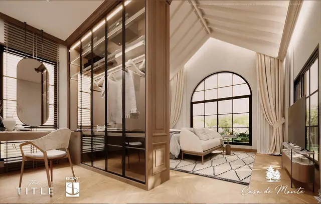 Casa de Monte — Гостиная с зеркальной перегородкой · вилла S «Sylvia», Ко Кео, Пхукет