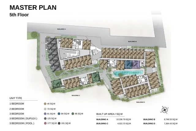 Citygate De Phuket — Поэтажный план · 5-й этаж, Камала и Сурин, Пхукет