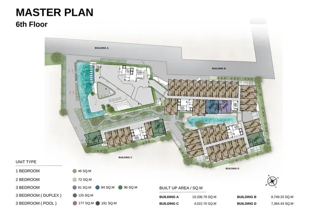 Citygate De Phuket — Поэтажный план · 6-й этаж, Камала и Сурин, Пхукет