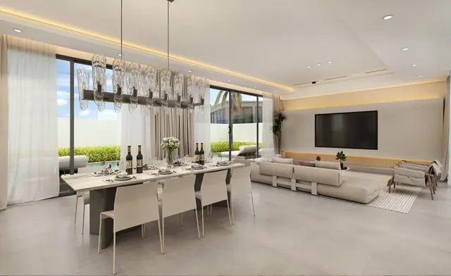 Clover Residence — Гостиная-столовая, Банг Тао и Лагуна, Пхукет