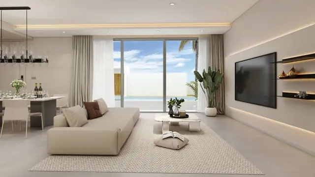 Clover Residence — Гостиная с ТВ-зоной, Банг Тао и Лагуна, Пхукет