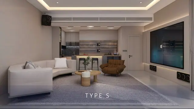 Clover Residence — Гостиная, тип S, Банг Тао и Лагуна, Пхукет