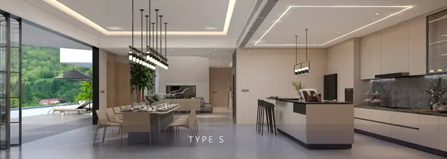 Clover Residence — Кухня-гостиная, тип S, Банг Тао и Лагуна, Пхукет