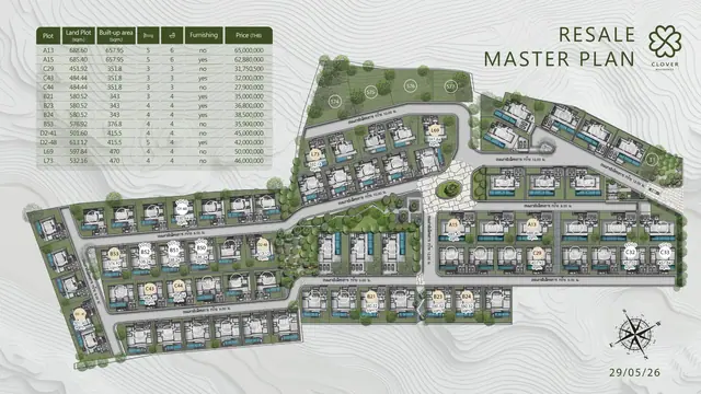 Clover Residence — Генплан переуступок с ценами, Банг Тао и Лагуна, Пхукет