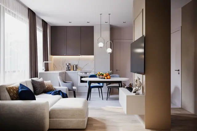 Dominion Rawai — Гостиная, 2 спальни 64 м², Раваи и Най Харн, Пхукет