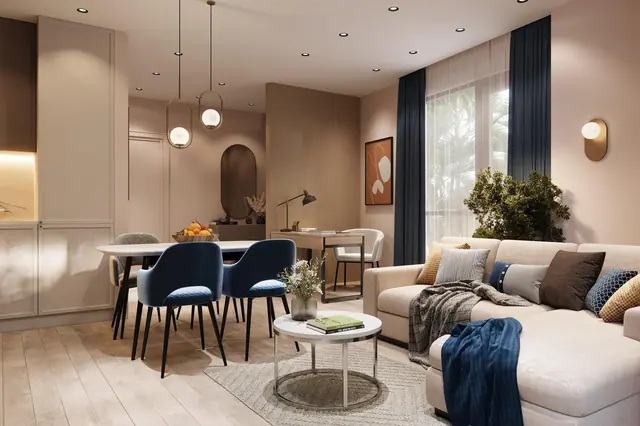 Dominion Rawai — Гостиная, 1 спальня 56 м², Раваи и Най Харн, Пхукет