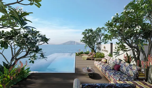 Gardens of Eden - Eden Residence — Бассейн на кровле ETRO с видом на море, Лаян, Пхукет