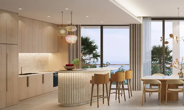 Gardens of Eden - Eden Residence — Кухня-остров и обеденная зона, Лаян, Пхукет
