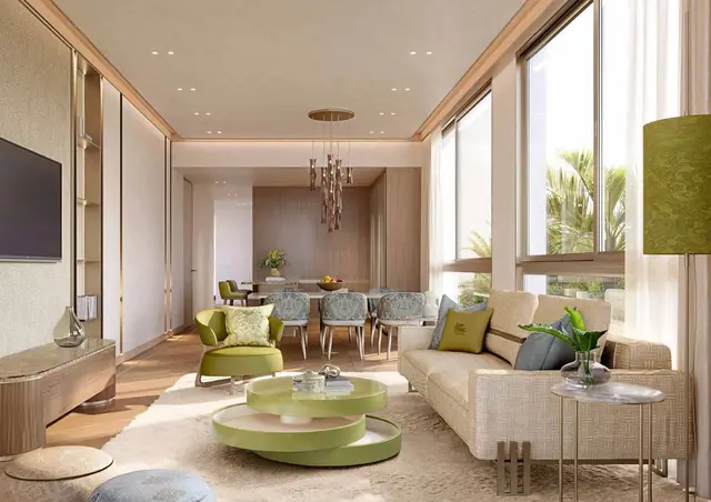 Gardens of Eden - Eden Residence — ETRO B301: гостиная-столовая пентхауса, Лаян, Пхукет