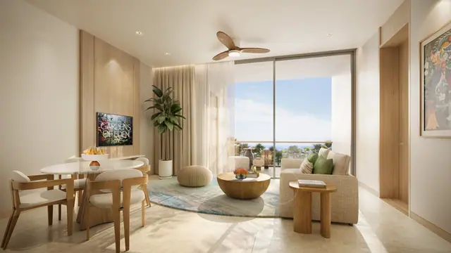 Gardens of Eden - Eden Residence — Гостиная с видом на море, Лаян, Пхукет