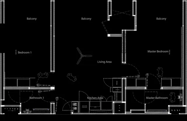 Gardens of Eden - Lake Residences — 2 спальни · 81 м², Банг Тао и Лагуна, Пхукет