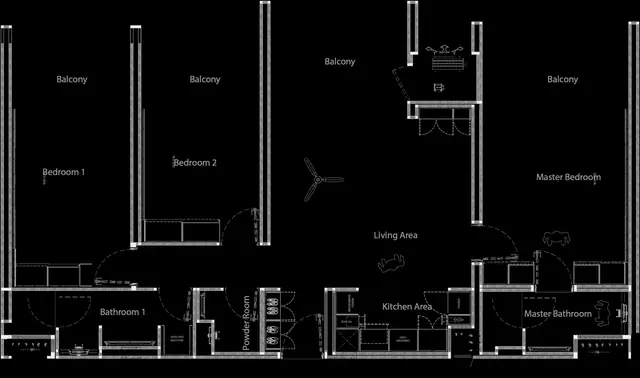 Gardens of Eden - Lake Residences — 3 спальни · 124 м², Банг Тао и Лагуна, Пхукет