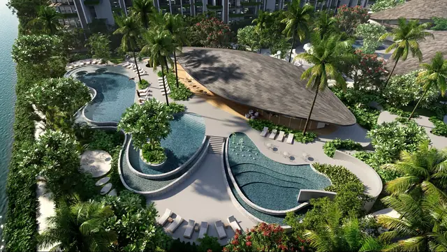 Gardens of Eden - Park Residences — Бассейн клуба с павильоном, Банг Тао и Лагуна, Пхукет