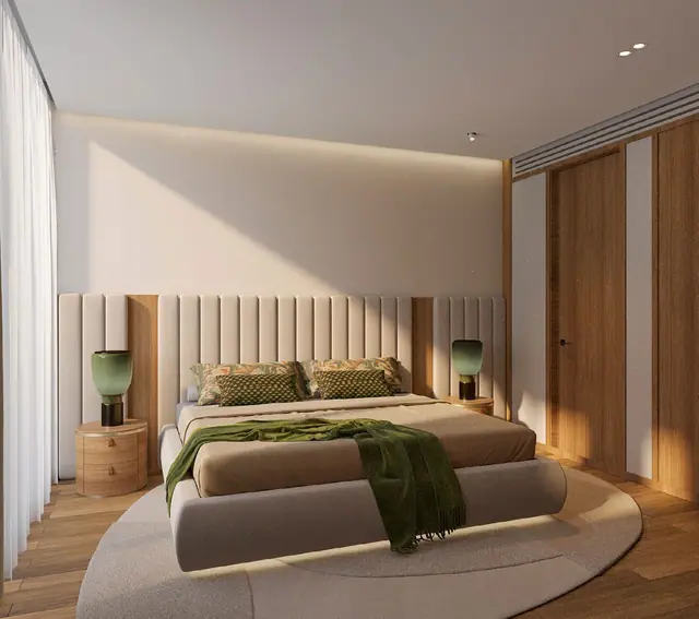 Gardens of Eden - Park Residences — Спальня с мягким изголовьем, Банг Тао и Лагуна, Пхукет
