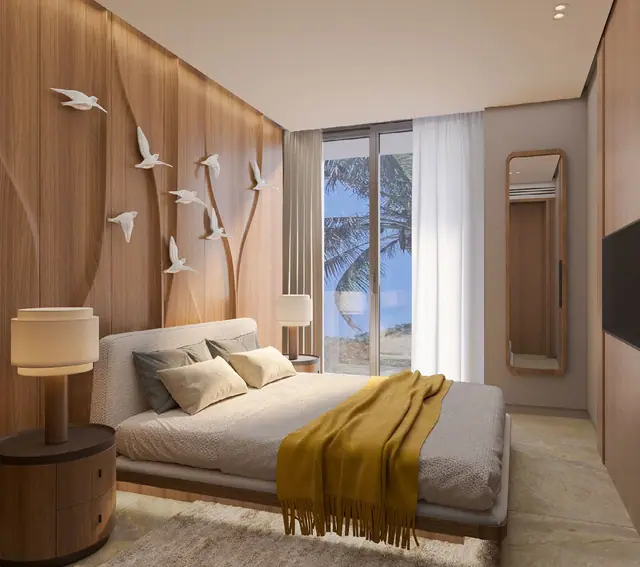 Gardens of Eden - Park Residences — Спальня с выходом на балкон, Банг Тао и Лагуна, Пхукет